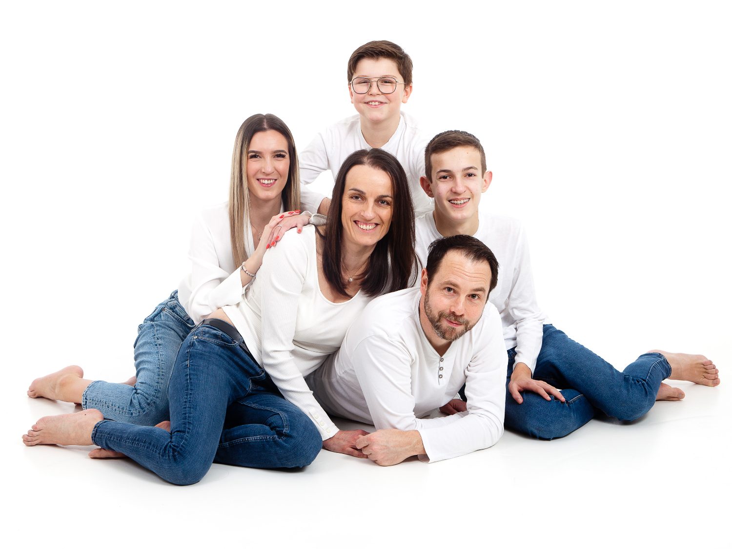 Maman et enfants en studio — Guy Arnaud